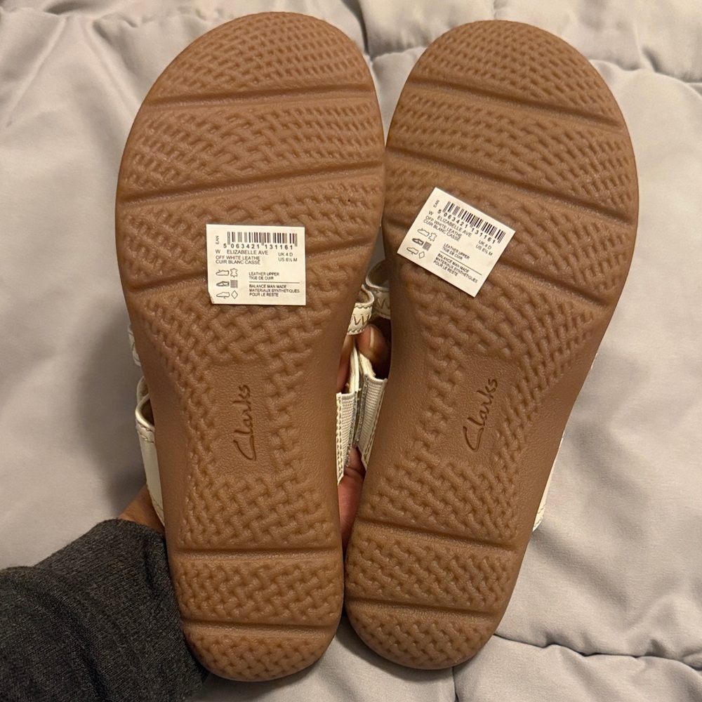 NWT Clarks Women's Cream summer Sandals size 6 available - Picture 4 of 6